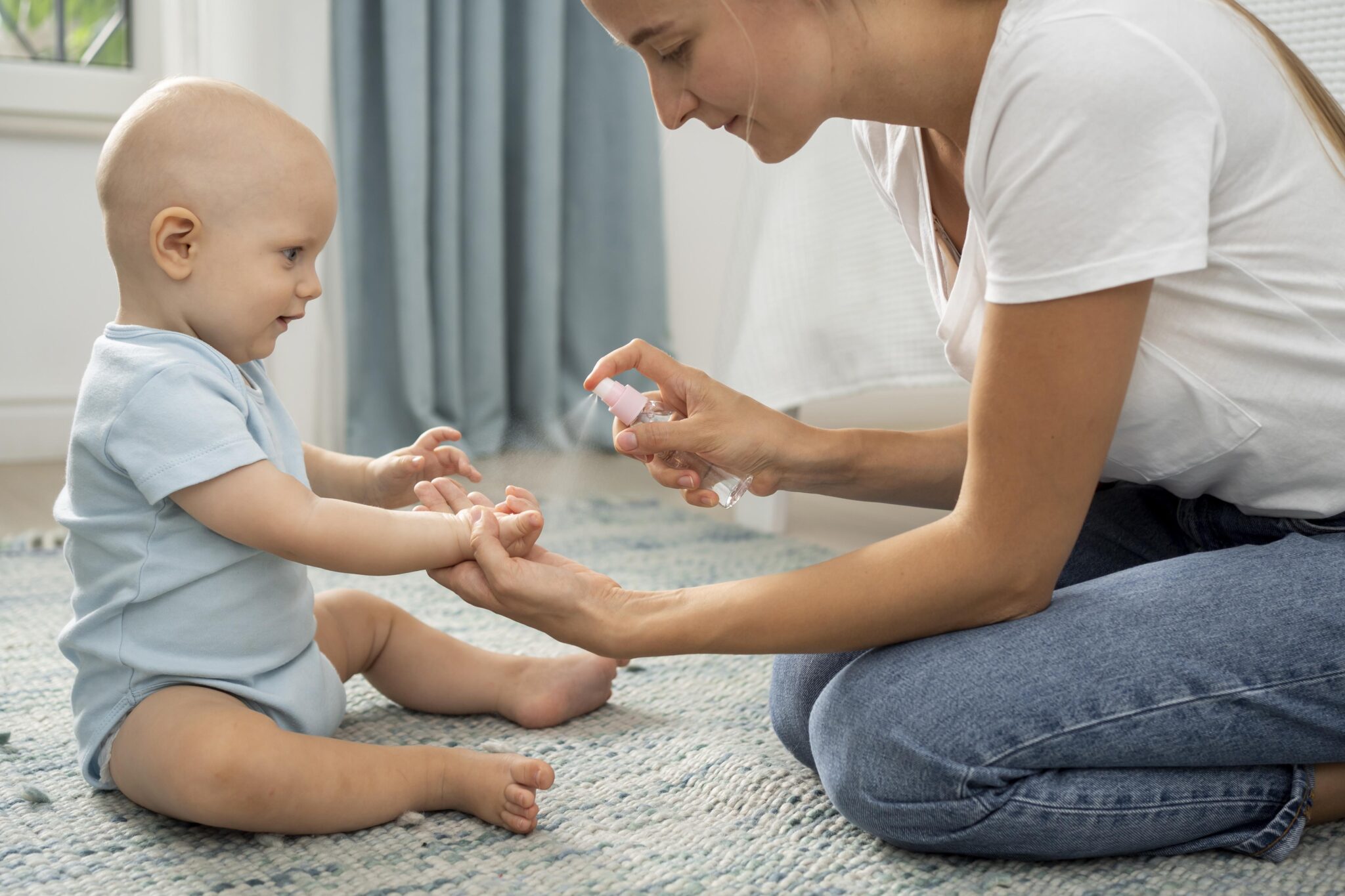 Caring Babysitter Ensuring Hygiene for Your Little One
